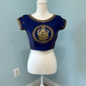 Readymade designer blouse with Ganpati design